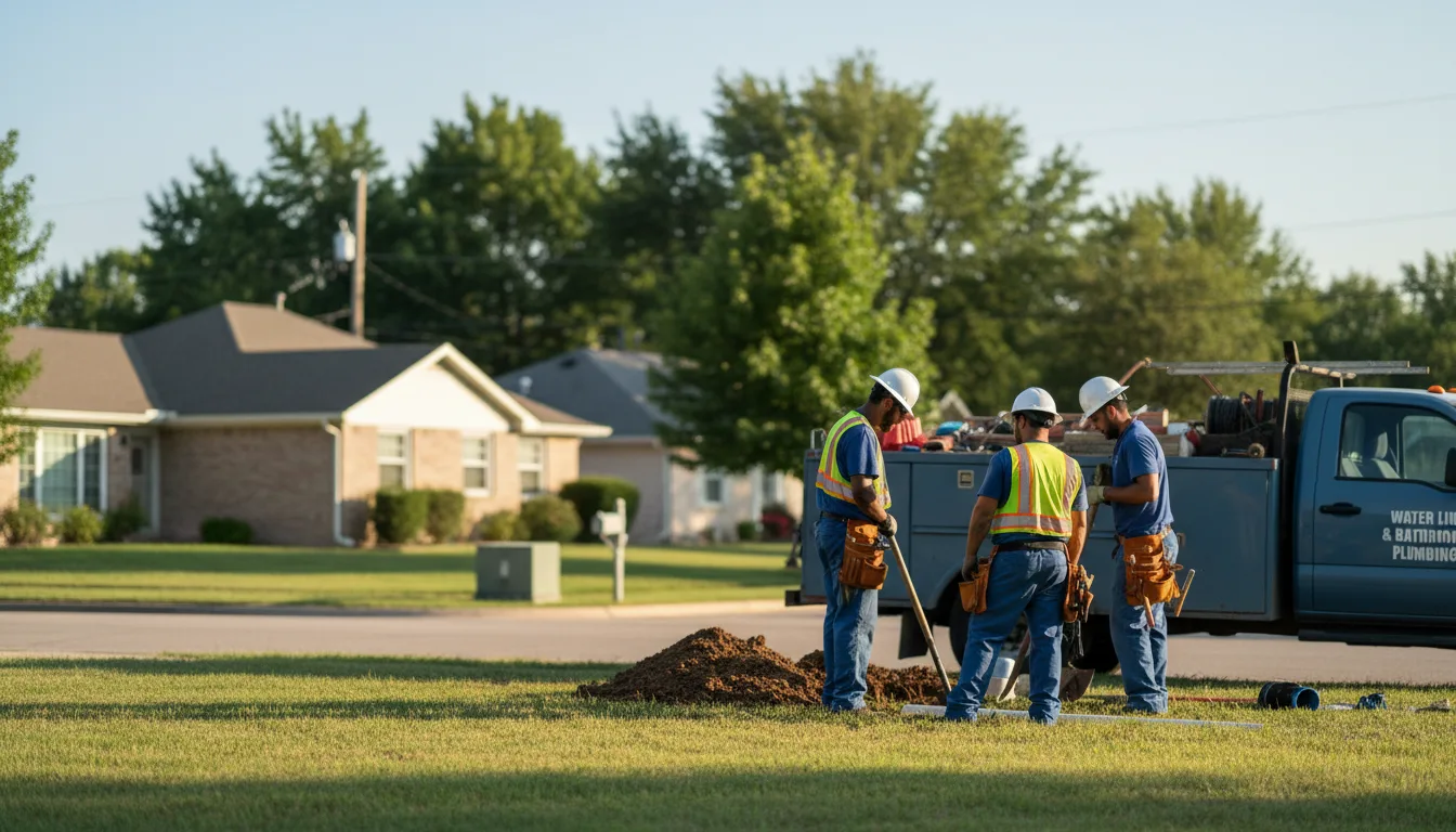 Residential water line and bathroom plumbing service in Tipton, PA